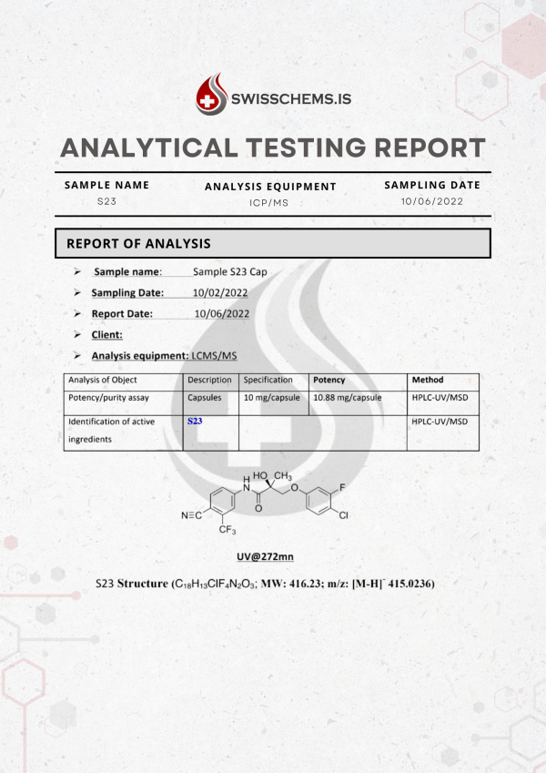 HPLC-Test-Result-S23-page-1 S-23 (10mg/capsule), 60 Capsules
