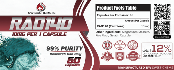 RAD-140 (Testolone), (10mg/capsule) 60 Capsules